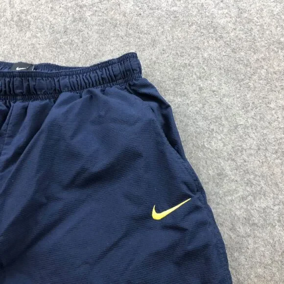 Vintage NIKE Pants Men Large Blue Windbreaker Track Embroidered Warm Up Y2K * - Picture 5 of 14